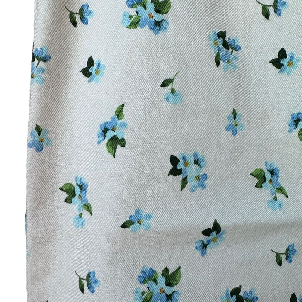 weworewhat cut out mini skirt watercolor ditsy zr5 ivory with blue floral small - Picture 6 of 13